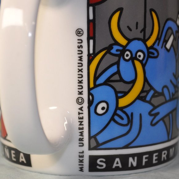 12 oz mug kukuxumusu Pamplona running of the bulls hard to find (w736) - Picture 3 of 9